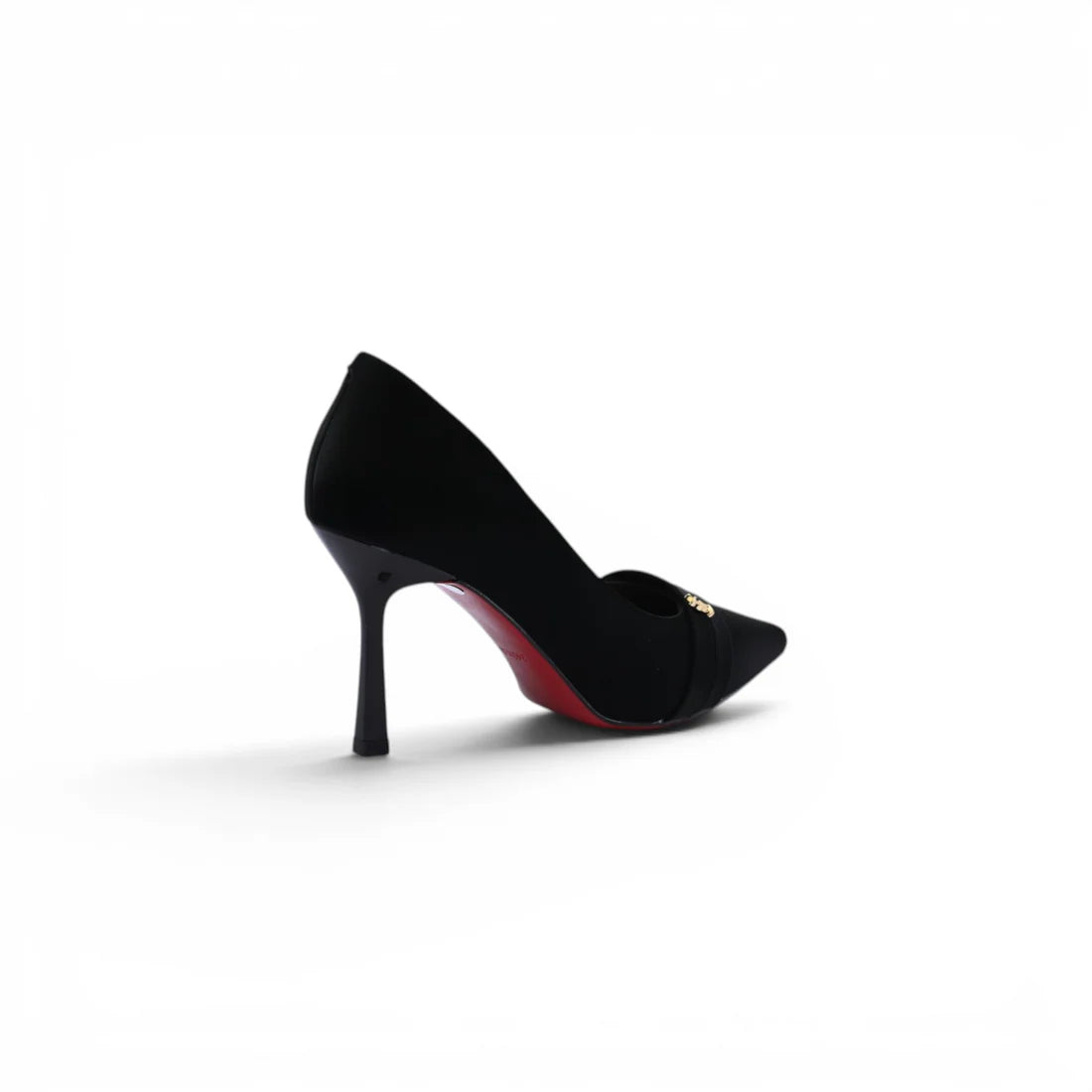 Pointed Stiletto Heel Shoes In Faux Suede Woman 25278 Black
