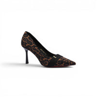 Pointed Stiletto Heel Shoes In Faux Suede Woman 25278 Brown