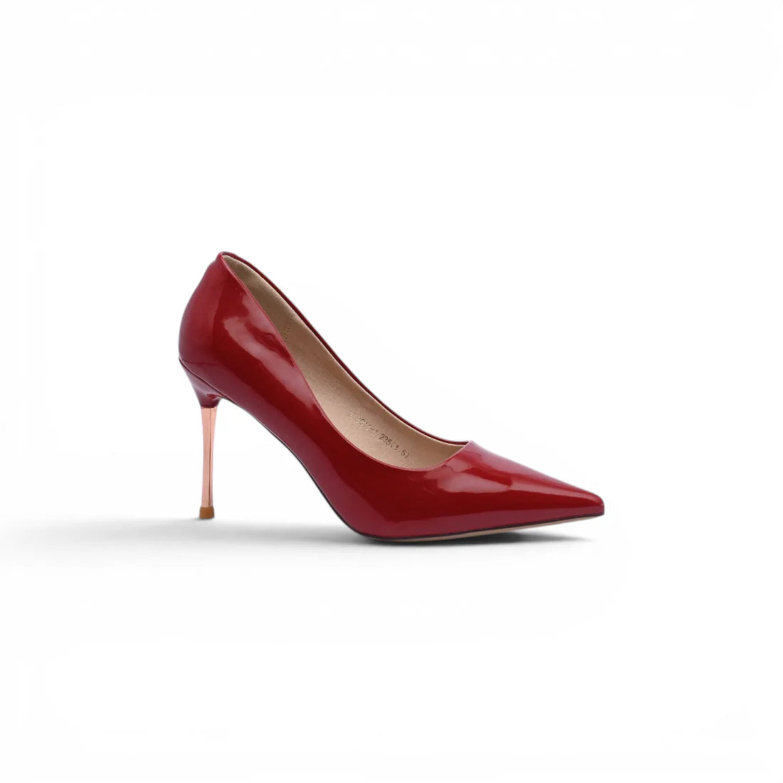Patent Leather Pointed Stiletto Heels Woman 8811-1 Red