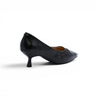 Pointed Stiletto Heel Shoes In Faux Woman 25273 Black