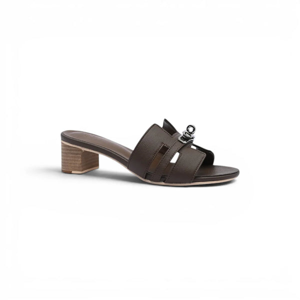 Hermes Gigi 50 Sandals Suede Goatskin Sands Woman 778 Khaki