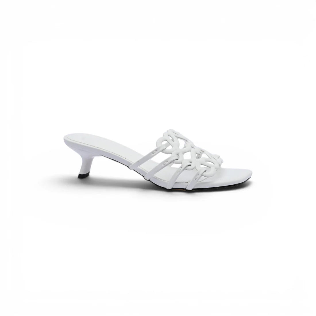 LOEWE Petal Anagram leather slides Anagram Woman 2508 White