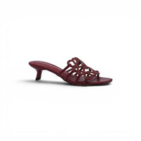 LOEWE Petal Anagram leather slides Anagram Woman 2508 Burgundy