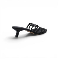 LOEWE Petal Anagram leather slides Anagram Woman 2508 Black