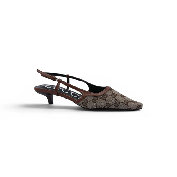 Gucci Luxury Slingback Sandals Mongoram Woman 1087-1 Havan
