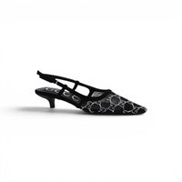 Gucci Luxury Slingback Sandals Mongoram Woman 1086 Black