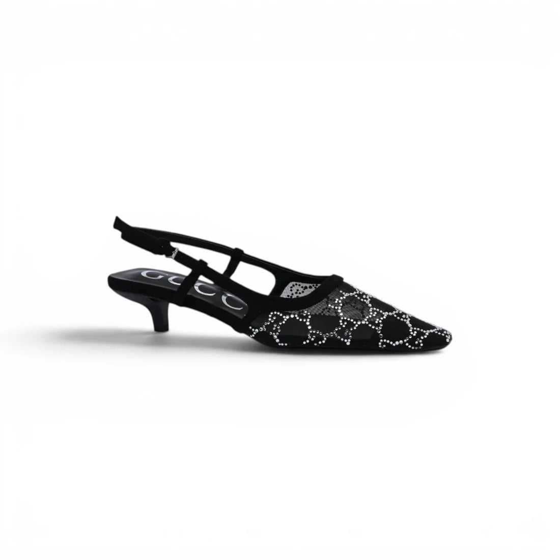 Gucci Luxury Slingback Sandals Mongoram Woman 1086 Black