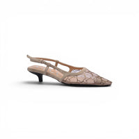 Gucci Luxury Slingback Sandals Mongoram Woman 1086 Beige