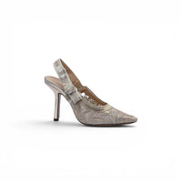 Dior Goolita Bow Crystal Mesh Mule Heels for Women 1688-2 Gold