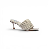 Miu Miu Slipper Designer Slides Leather Padded Front Strap Woman 52725 Beige