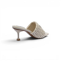 Miu Miu Slipper Designer Slides Leather Padded Front Strap Woman 52725 Beige