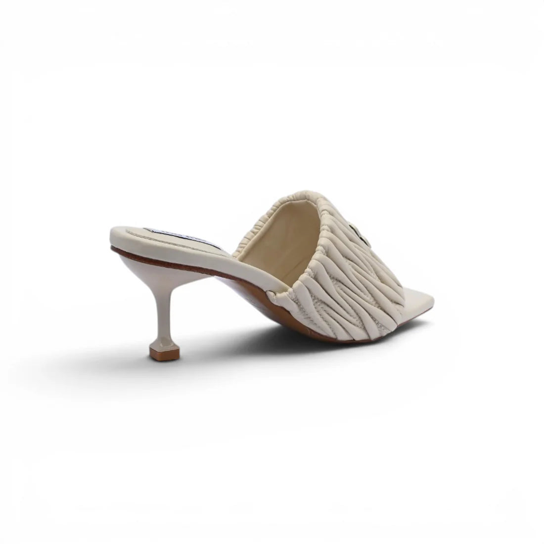 Miu Miu Slipper Designer Slides Leather Padded Front Strap Woman 52725 Beige