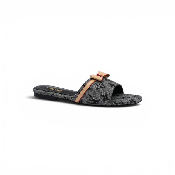 Louis Vuitton Lock It Flat Mule Monogram Sandals Woman 51BLV Gray