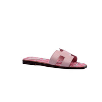 Hermes Leather Oran Flat Slide Sandals Woman H38-30 Pink