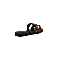 Hermes Oran Flat Slide leather sandals with snake animal print Woman H38-17 Tiger