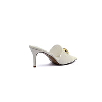 LOEWE Pebble Slide Leather Mules Heels Woman 053 Off-White