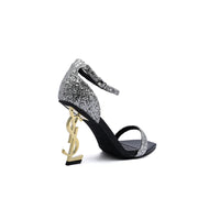 Saint Laurent Glitter Opyum With distinctive heels Woman 1898-2 Silver