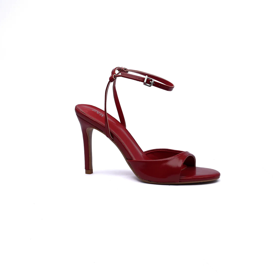 Zara Connection Peep Toe Ankle Strap Stiletto Heels Woman 7433-4 Burgundy