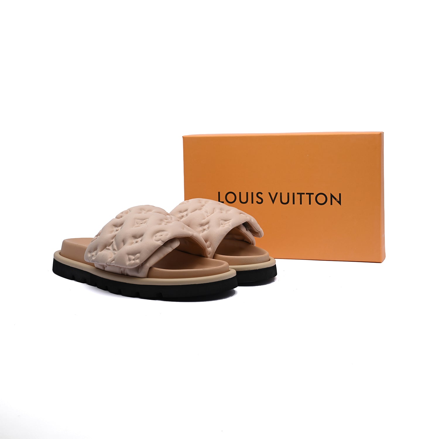 Louis Vuitton Pillow Comfort Mule Slippers Woman L33-6 Beige