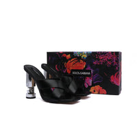 Dolce & Gabbana Patent Leather Sandals Mules with Heel Woman DG-65 Black