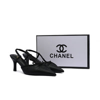 Chanel Luxury Leather Slides Designer High Heels Sandals Woman 7425 Black