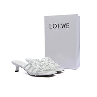 LOEWE Petal Anagram leather slides Anagram Woman 2508 White