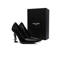 Saint Laurent Patent Leather Pointed Toe Opyum With distinctive heels Woman 6288-1 Black