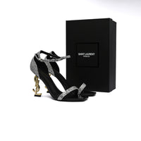 Saint Laurent Glitter Opyum With distinctive heels Woman 1898-2 Silver
