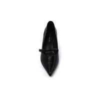 Pointed Toe Ladies Buckle Stiletto Heels Fashion PU Leather Woman 25258 Black