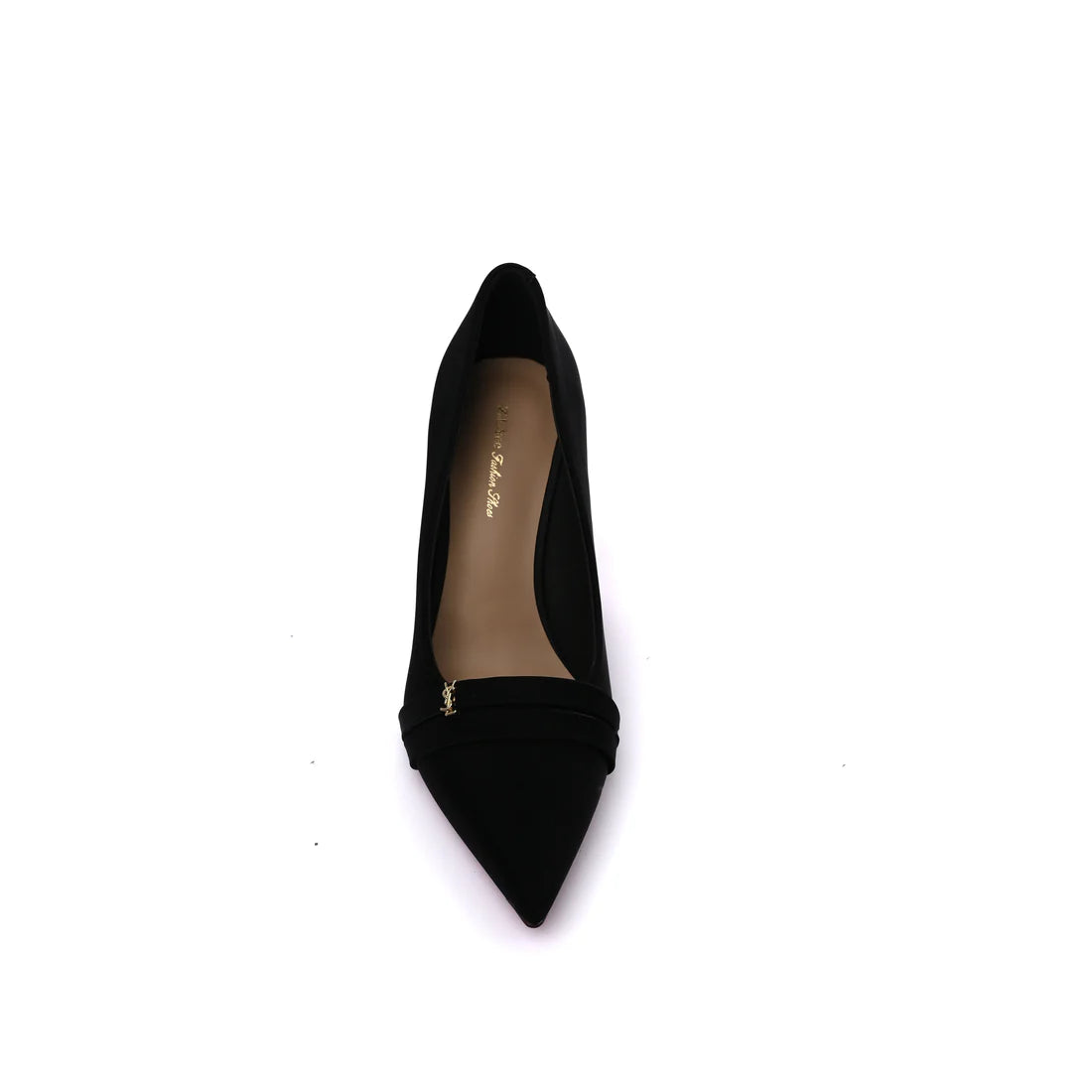 Pointed Stiletto Heel Shoes In Faux Suede Woman 25278 Black