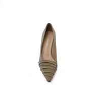 Pointed Stiletto Heel Shoes In Faux Suede Woman 25268 Khaki