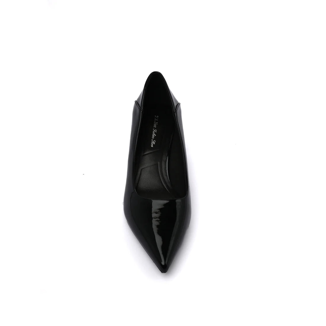 Patent Leather Pointed Stiletto Heels Woman 25078 Black
