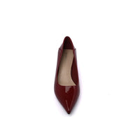 Patent Leather Pointed Stiletto Heels Woman 8811-1 Burgundy