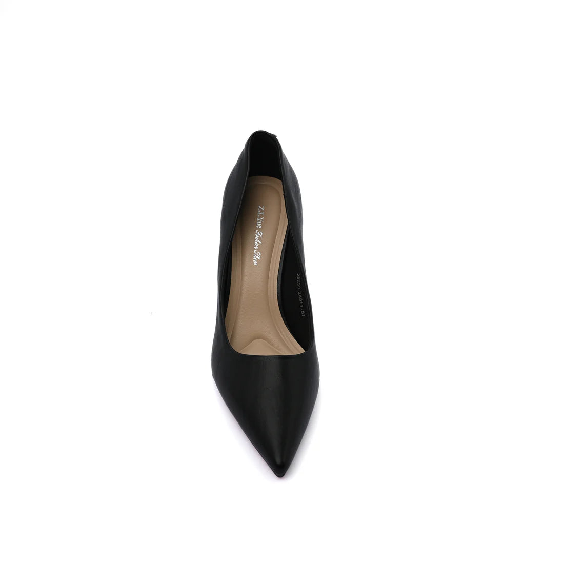 Pointed Stiletto Heel Shoes In Faux Woman 25233 Black