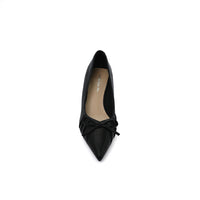 Pointed Stiletto Heel Shoes In Faux Woman 25235 Black