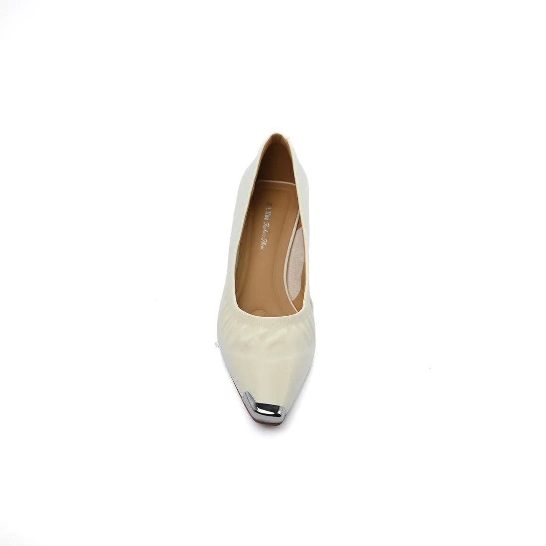 Pointed Stiletto Heel Shoes In Faux Woman 25273 Beige