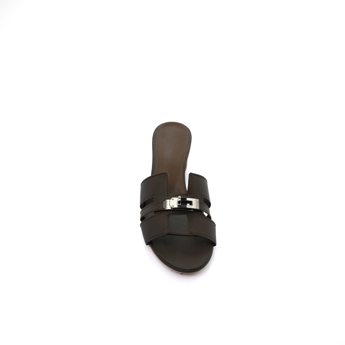 Hermes Gigi 50 Sandals Suede Goatskin Sands Woman 778 Khaki
