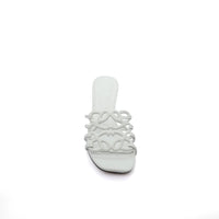LOEWE Petal Anagram leather slides Anagram Woman 2508 White