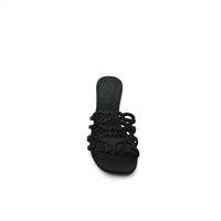 LOEWE Petal Anagram leather slides Anagram Woman 2508 Black
