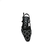 Gucci Luxury Slingback Sandals Mongoram Woman 1086 Black