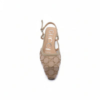 Gucci Luxury Slingback Sandals Mongoram Woman 1086 Beige