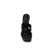 Dolce & Gabbana Patent Leather Sandals Mules with Heel Woman DG-65 Black
