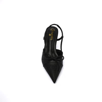 Chanel Luxury Leather Slides Designer High Heels Sandals Woman 7425 Black