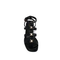 Celine Clemence Multi Triomphe Sandal in Lambskin Woman 3882-5 Black