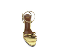 Zara Faux Leather Stiletto Heels Woman 6163-1 Gold