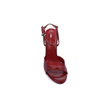 Zara Connection Peep Toe Ankle Strap Stiletto Heels Woman 7433-4 Burgundy