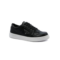 Prada Downtown Perforated Leather Sneakers for Women A356 Black
