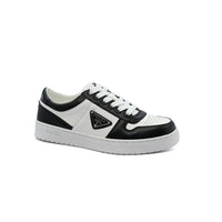 Prada Downtown Perforated Leather Sneakers for Women A356 Black&White
