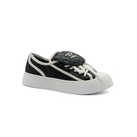 Chanel Platform Suede Calfskin Sneakers Woman F3669 Black