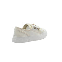 Chanel Platform Suede Calfskin Sneakers Woman F3669 White